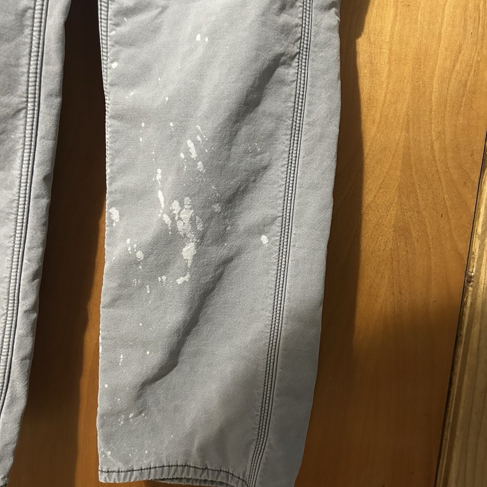 Carhartt Pants Womens 14 Fleece Lined Carpenter Original Fit Canvas Bleached - Picture 4 of 12